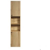 Columna de baño ranurada 2 puertas, 2 nichos H186 cm - PUREBLISS