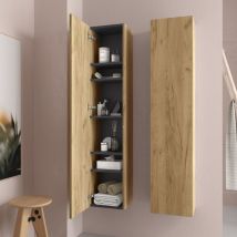 Salgar - Columna de baño suspendida Bequia Roble 140 x 30 cm