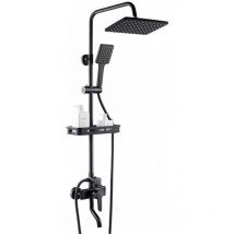 Augienb - 74x33x14.5cm Columna de Grifería de Ducha de Acero Inoxidable con Bandeja abs Altura y Ángulo Ajustables Banera Monomando Estilo Moderno