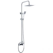 Mice Collection - Ensemble colonne de douche monocommande avec barre extensible - Barre de douche avec douchette et poignée - Robinetterie salle de