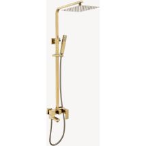Lookshop - Columna de ducha y bañera de pared en oro cepillado - Sirius