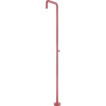 Columna de Ducha Exterior para Jardín y Piscina, Monofluido, Agua Fría, Control con Giro 90° (Rosa Coral)