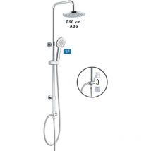 AQG - Columna de Ducha New Pacific sin grifería, Rociador abs de Ø20 cm.