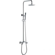 Mice Collection - Set asta doccia monocomando allungabile - Colonna doccia con doccetta e maniglia - Rubinetti bagno cromati BDC033