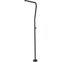 Columna de Ducha para Exterior - Ducha para Picsina, Jardin, spa - de 1 Via, Monofluido de Agua Fria con un rociador Tubular de 42mm (Negro Mate)