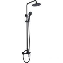 Mice Collection - Colonna doccia allungabile 88-125 cm - Kit doccia - Asta doccia monocomando con soffione Felxo nero opaco BDR001/NG