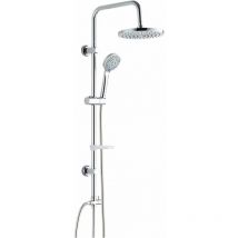 Damast - Columna de ducha sin monomando distanciador regulable Nature tonda 18185 Cromo