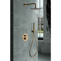 Imex - Colonne de Douche Encastrée avec Thermostat Modèle line Pommeau de douche de taille Standard Couleur Or Finition en Or brossé [ ]