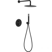Imex - Colonne de Douche Encastrée avec Thermostat Modèle line Pommeau de douche de taille Standard Couleur Noir finition Mate [ ]