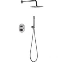 Imex - Colonne de Douche Encastrée avec Thermostat Modèle line Pommeau de douche de taille Standard Couleur Argent Finition Nickel [ ]