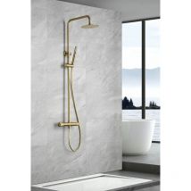 Imex - Colonne de douche avec thermostat Modèle line Pomme de douche de taille standard Couleur or finition en or brossé [ ]