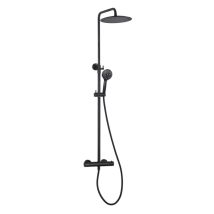 Columna de ducha termostática paini Ruby Redonda Negro Mate