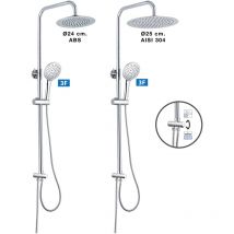 AQG - Columna de Ducha Wind Blu sq sin grifería, Rociador abs de 22,5x22,5 cm.