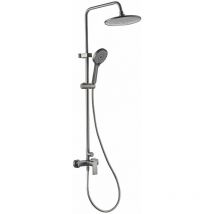 Artic - Columna ducha coral monomando titanio con rociador redondo a