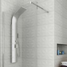 Laneri - Columna ducha hidromasaje panel para ducha acero inox 4 vías mod. Alaska