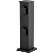 Ledino - Columna negra con 4 outlet (por 6)