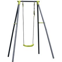 Columpio para bebé 1 plaza - 143 x 153 x h 195 cm - Estructura de metal y asiento de plástico - Capacidad 50 kg