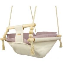 Viking Choice - Columpio para cuna de bebé - 20 kg como máximo - crema, rosa claro