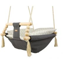 Viking Choice - Columpio para cuna de bebé - 20 kg como máximo - rombos grises y crema