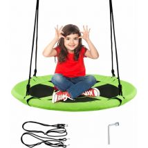 Columpio Redondo Carga 150kg Columpio Diámetro 100cm Altura Ajustable para Jardín Exterior - Costway