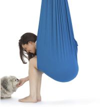 Rnemitery - Columpio sensorial terapéutico para niños y adultos, 100X280 cm con soporte de pared (color: consulte la imagen 1)