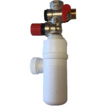 Comap - Groupe de sécurité laiton standard droit avec siphon d'évacuation pour chauffe-eau, cumulus - 1/2' (15x21) - S601009