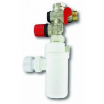 Comap - Kit groupe de sécurité laiton droit pour chauffe-eau, cumulus - 20x27 ou 3/4' (Groupe de sécurité, siphon, flexibles, téflon) - S600505