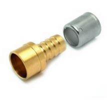 Comap - P7243 - (x2pcs) connection straight to crimp et to welding for tube per diameter 12X1,1-12 - yellow