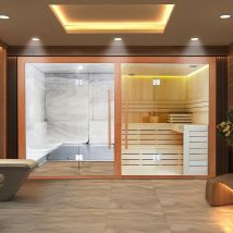 Combi Sauna Hammam Boreal Sublimation Blanc - 8 places - 340175210