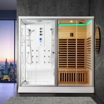 Combi Sauna Infrarouge Douche Hammam Boreal Ir-h 220d - Droite