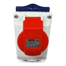 Gewiss - Toma de corriente vertical con enclavamiento 3P+E 16A IP44 GW66430