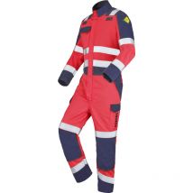 Combinaison 1 zip galan rouge fluo/bleu marine 2XL - FR(56-58)