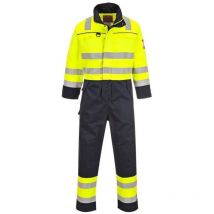 Portwest - Combinaison Haute-Visibilité Multi-risques Jaune/Marine m - FR(42-44) - UK(32-34)