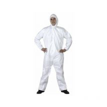 Combinaison ultima cousue 5/6 polypro. blanc capuche taille 2