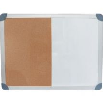 Combination Drywipe/Cork Board 900X600MM Alu Frame - Offis