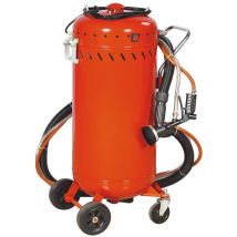 Combiné Sableuse Aérogommeuse Aspirateur mobile 106L intérieur / extérieur