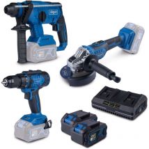 Combot kit 5 outils : c-dd45-x + bc-ag125-x + sdbc4.5A + 2 x sbp4.0 + bc-rhd230-x