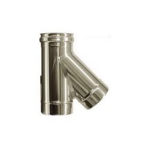 Cheminee Raccord t 135° conduit de cheminee dn 120 tube en acier inoxydable 316
