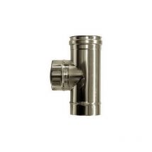 Cheminee Raccord t 90 dn 80 conduit de fumee tuyau en acier inoxydable 316
