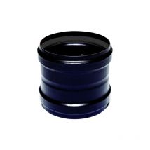 Douille femelle/femelle cheminee dn 100 emaille 600 degres poele a granules tube noir ce Made in Italy