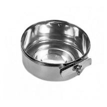 Comedero acero inox. con tornillo 0,28L 9CM