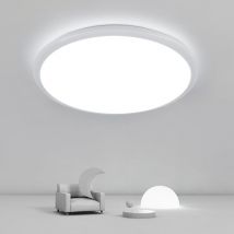 Comely - 24W led Ceiling Light,2400LM Waterproof IP40, Modern Round led Ceiling Light 6000K for Bathroom, Bedroom, Kitchen, Living Room, Balcony