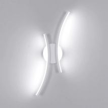 Applique Murale Intérieure led, 20W 2250LM Lampe Murale Moderne Chambre Blanc, 44.5CM Luminaire Mural Créativité Design en Aluminium pour Salon
