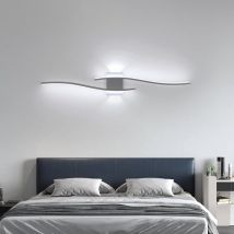 Applique Murale Intérieure led, Blanc Lignes Simples 27W 3000LM Lampe Murale Moderne, Luminaire Mural led pour Chambre, Salon, Couloir, Escalier,