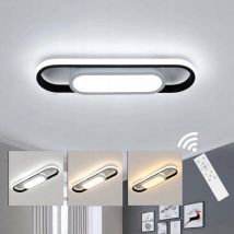 Comely - Dimmbare LED-Deckenleuchte, 26 w, 3000 lm, moderne Deckenleuchte mit Fernbedienung/App, 3000 k – 6500 k, rechteckige Deckenlampe, für