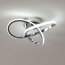 Comely - Plafon led Moderno, Luminaria Plafón led Creativa de Aluminio 30W, Lámpara de Araña para Cocina, Salón, Habitación, Comedor - Plateado - Luz