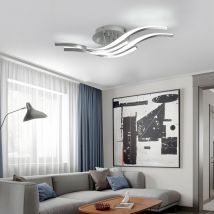 Comely - Lámpara de techo led moderna, 32 w, 3600 lm, 60 cm, de aluminio blanco, para dormitorio, salón y pasillo. Luz blanca fría de 6500 k [Clase