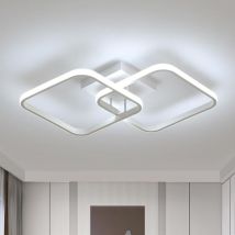 Comely - led Ceiling Light, 42W 4700LM, Square Acrylic Ceiling Lamp, Modern Aluminum Luminaire 59CM for Kitchen, Dining Room, Bedroom - White - White