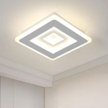Comely - led Deckenleuchte Quadratisch Modern, Deckenlampe 28W 3150LM, Weißes Acryllicht für Wohnzimmer, Flur, Arbeitszimmer, 20CM - Neutralweißes