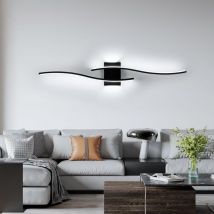 Comely - led Indoor Wall Light, 27W 3000LM Simple Lines Modern Wall Lamp, 6500K Cool White Light, Black Indoor Wall Light for Bedroom, Living Room,